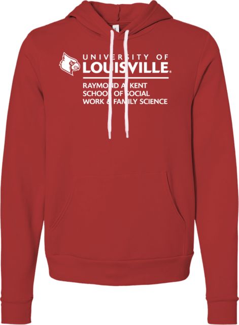 Louisville Bella + Canvas Fleece Hood Raymond A. Kent School of Social Work and Family Science - ONLINE ONLY