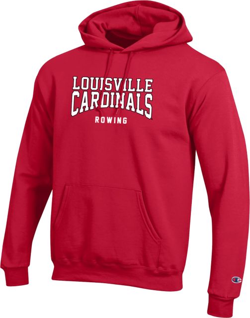 Men's Champion Red Louisville Cardinals Alumni Logo Pullover Hoodie Size: Small
