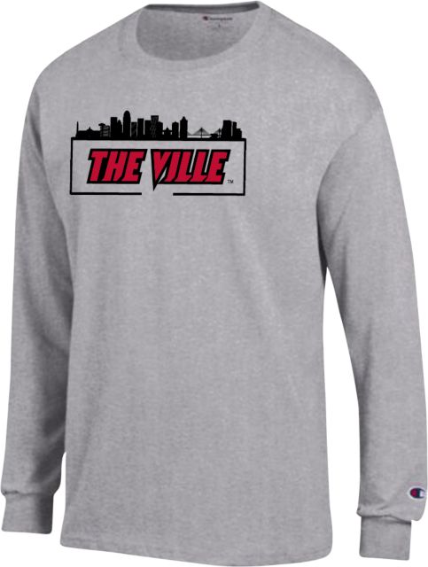 Louisville Champion Long Sleeve T Shirt Louisville Skyline - ONLINE ONLY