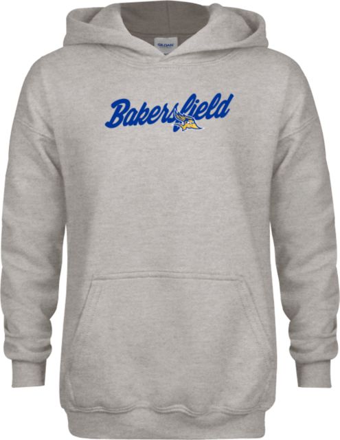 Cal State Bakersfield Youth Fleece Hood Mascot Bakersfield Script Wordmark - ONLINE ONLY