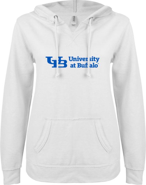 Buffalo ENZA Ladies V Notch Raw Edge Fleece Hoodie Secondary Lock Up - ONLINE ONLY