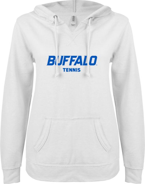 Buffalo ENZA Ladies V Notch Raw Edge Fleece Hoodie Tennis - ONLINE ONLY