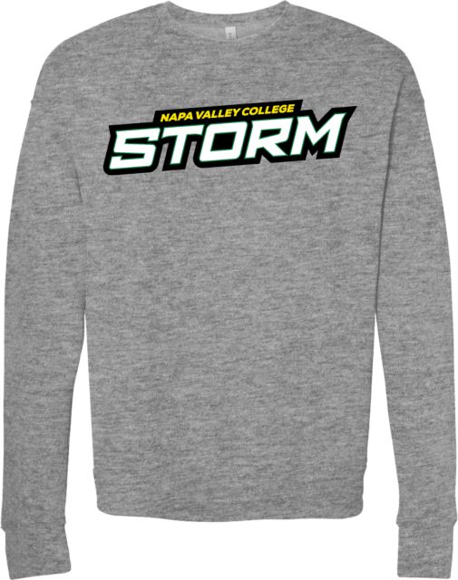 Napa Valley Bella + Canvas Fleece Crew Napa Valley College Storm Wordmark - ONLINE ONLY