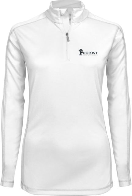 Pierpont Womens Syntrel Interlock 1/4 Zip Primary Wordmark - ONLINE ONLY