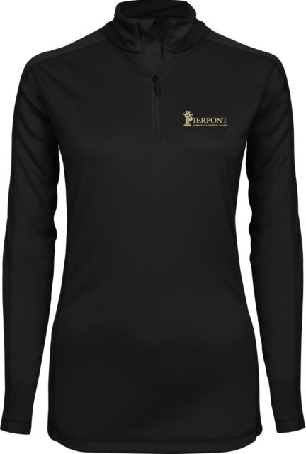 Pierpont Womens Syntrel Interlock 1/4 Zip Primary Wordmark - ONLINE ONLY