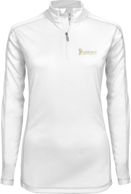 Pierpont Womens Syntrel Interlock 1/4 Zip Primary Wordmark - ONLINE ONLY