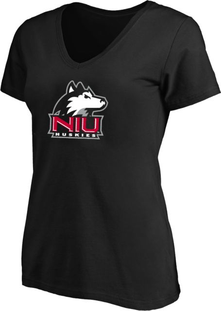 Northern Illinois Womens Plus V Neck T Shirt NIU Huskies - Primary Mark - PLUS - ONLINE ONLY