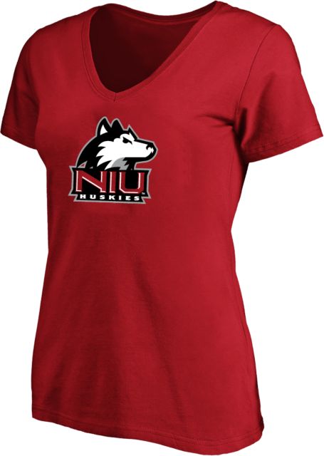 Northern Illinois Womens Plus V Neck T Shirt NIU Huskies - Primary Mark - PLUS - ONLINE ONLY