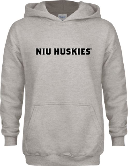 Northern Illinois Youth Fleece Hood Block Wordmark - ONLINE ONLY