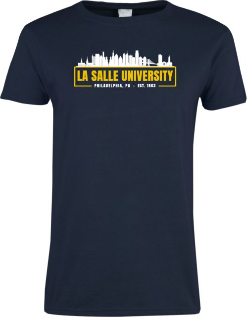 La Salle Womens Short Sleeve Tee Philadelphia Skyline - ONLINE ONLY