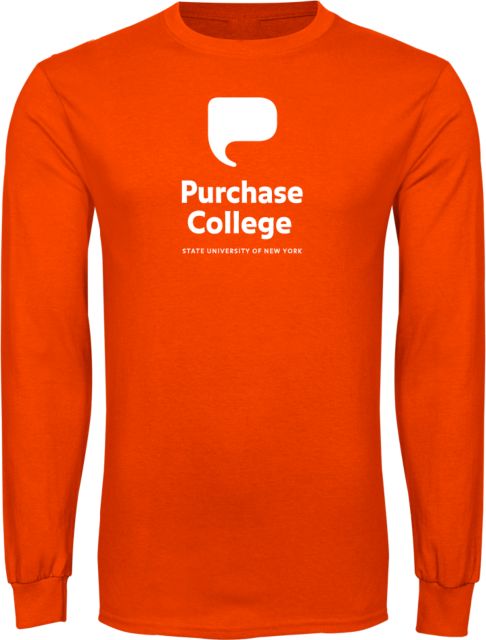 Purchase College Long Sleeve T Shirt Purchase College with Icon Stacked - ONLINE ONLY