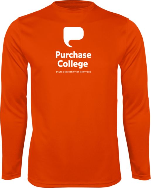 Purchase College Performance Long Sleeve Shirt Purchase College with Icon Stacked - ONLINE ONLY