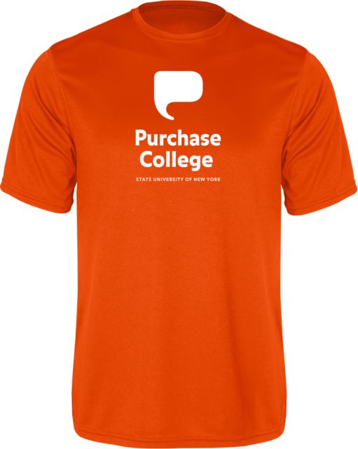 Purchase College Performance Tee Purchase College with Icon Stacked - ONLINE ONLY