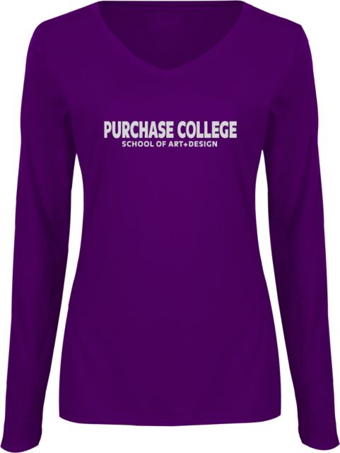 Purchase Ladies Long Sleeve V Neck Tee Purchase College Art Design - ONLINE ONLY