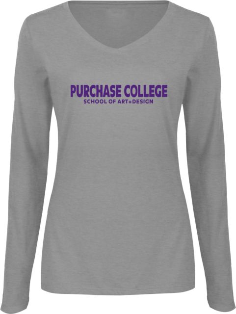 Purchase Ladies Long Sleeve V Neck Tee Purchase College Art Design - ONLINE ONLY