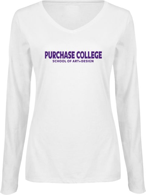 Purchase Ladies Long Sleeve V Neck Tee Purchase College Art Design - ONLINE ONLY