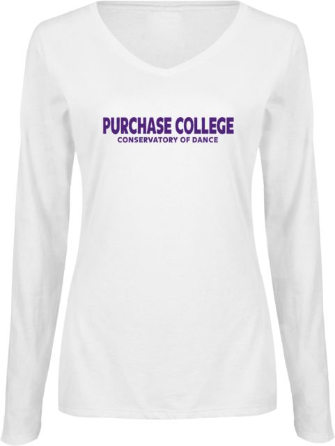 Purchase Ladies Long Sleeve V Neck Tee Purchase College Dance - ONLINE ONLY