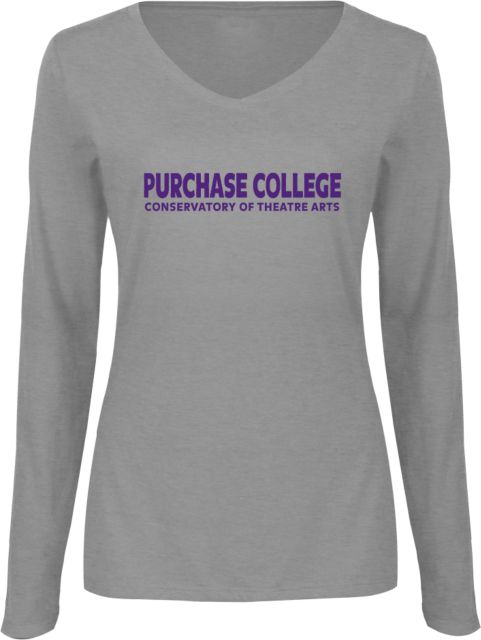Purchase Ladies Long Sleeve V Neck Tee Purchase College Theatre Arts - ONLINE ONLY