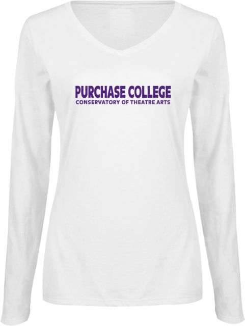 Purchase Ladies Long Sleeve V Neck Tee Purchase College Theatre Arts - ONLINE ONLY