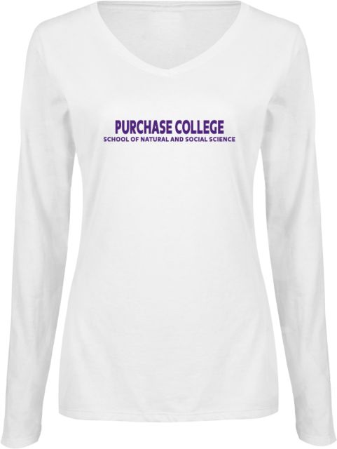 Purchase Ladies Long Sleeve V Neck Tee Purchase College Natural and Social Science - ONLINE ONLY