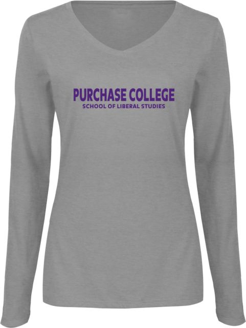 Purchase Ladies Long Sleeve V Neck Tee Purchase College Liberal Studies - ONLINE ONLY