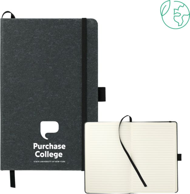 Purchase 5.5 x 8.5 FSC Mix Recycled Leather Bound Journal Purchase College with Icon Stacked - ONLINE ONLY