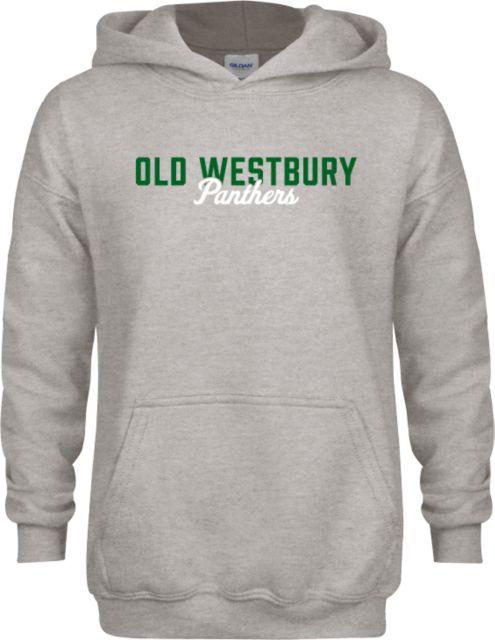 SUNY Old Westbury Youth Fleece Hood Old Westbury Panthers Script Distressed - ONLINE ONLY