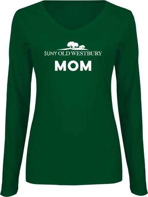 SUNY Old Westbury Womens Long Sleeve V Neck Tee  Mom - SUNY Old Westbury - ONLINE ONLY