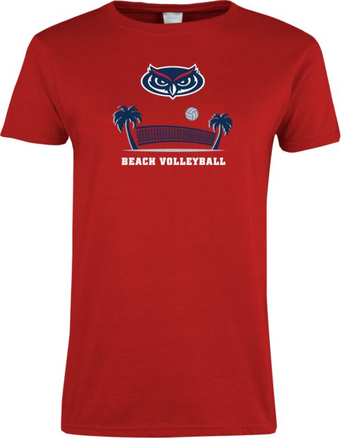 Florida Atlantic Womens Short Sleeve Tee Florida Atlantic Beach Volleyball Design - ONLINE ONLY