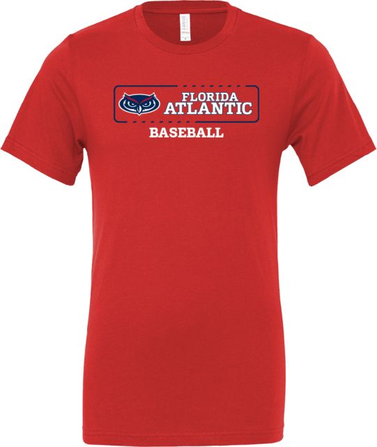 Florida Atlantic Bella + Canvas Jersey Cotton T Shirt Florida Atlantic Baseball - ONLINE ONLY