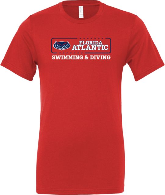 Florida Atlantic Bella + Canvas Jersey Cotton T Shirt Florida Atlantic Swimming and Diving - ONLINE ONLY