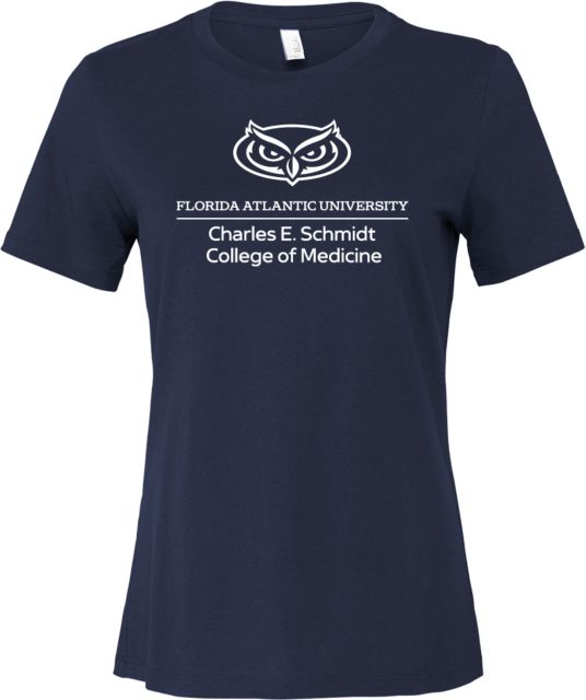 Florida Atlantic Bella + Canvas Womens Relaxed Cotton T Shirt Florida Atlantic College of Medicine - ONLINE ONLY