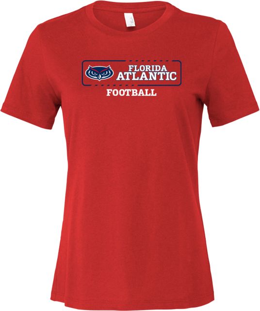 Florida Atlantic Bella + Canvas Womens Relaxed Cotton T Shirt Florida Atlantic Football - ONLINE ONLY