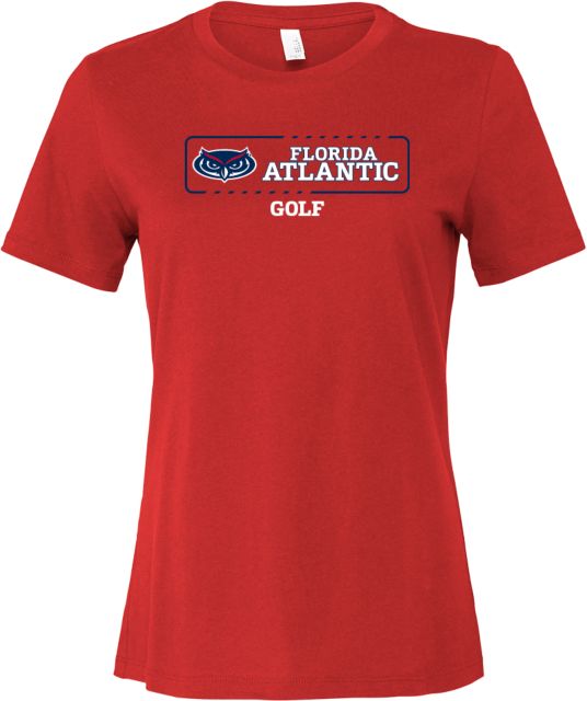 Florida Atlantic Bella + Canvas Womens Relaxed Cotton T Shirt Florida Atlantic Golf - ONLINE ONLY