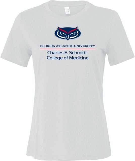 Florida Atlantic Bella + Canvas Womens Relaxed Cotton T Shirt Florida Atlantic College of Medicine - ONLINE ONLY