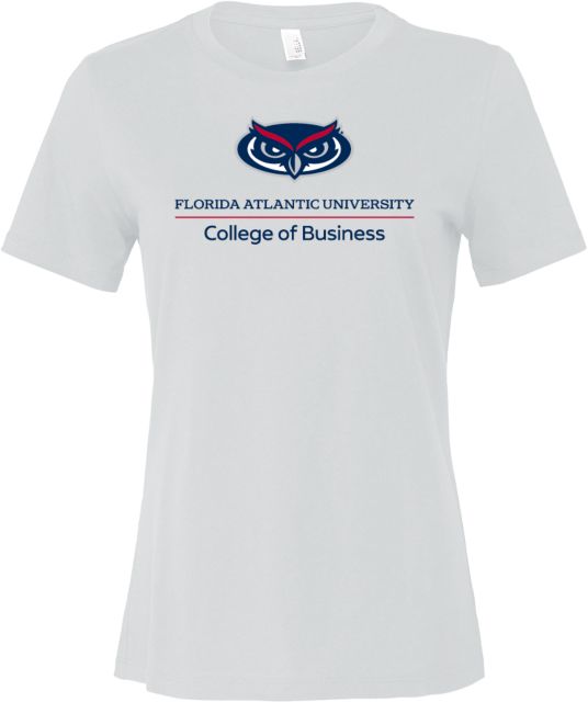 Florida Atlantic Bella + Canvas Womens Relaxed Cotton T Shirt Florida Atlantic College of Business - ONLINE ONLY