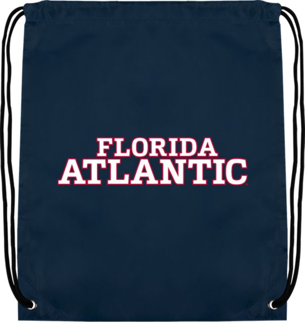 Florida Atlantic Drawstring Backpack Florida Atlantic Word Mark Stacked - ONLINE ONLY