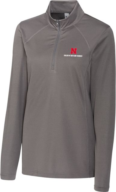 Nebraska Clique Womens Ice Pique Titan Half Zip N College of Arts and Sciences Stacked - ONLINE ONLY