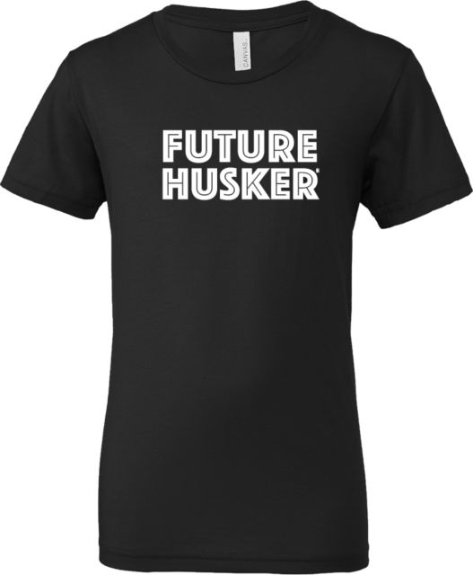 Nebraska Bella + Canvas Youth Jersey T Shirt Future Husker Stacked - ONLINE ONLY