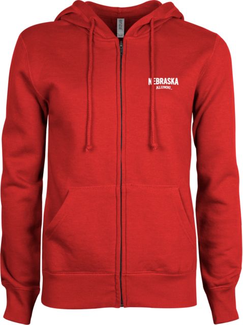Nebraska ENZA Womens Fleece Full Zip Hoodie Nebraska Alumni - ONLINE ONLY