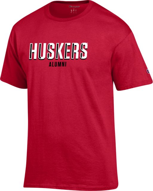 Nebraska Champion Scarlet T Shirt Huskers Alumni - ONLINE ONLY
