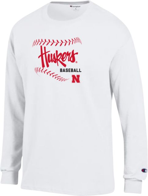 Nebraska Champion Long Sleeve T Shirt Huskers Baseball - ONLINE ONLY