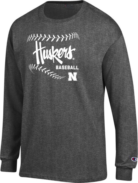 Nebraska Champion Long Sleeve T Shirt Huskers Baseball - ONLINE ONLY