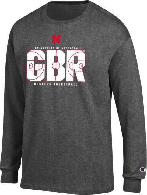Nebraska Champion Long Sleeve T Shirt Huskers Basketball - ONLINE ONLY