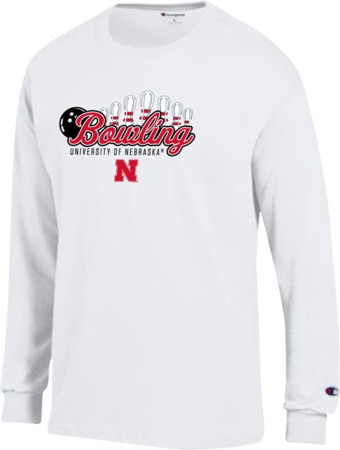 Nebraska Champion Long Sleeve T Shirt Huskers Bowling - ONLINE ONLY