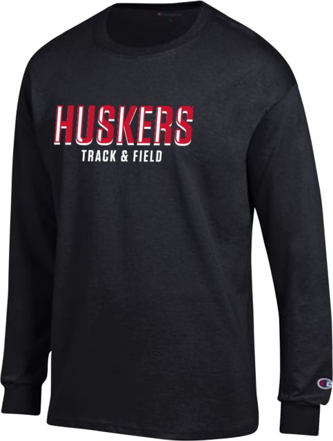 Nebraska Champion Long Sleeve T Shirt Huskers Track and Field - ONLINE ONLY