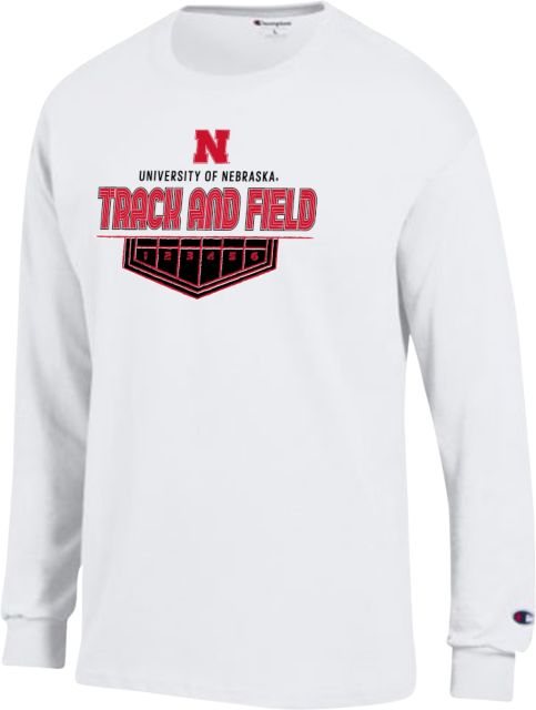Nebraska Champion Long Sleeve T Shirt Huskers Track and Field - ONLINE ONLY