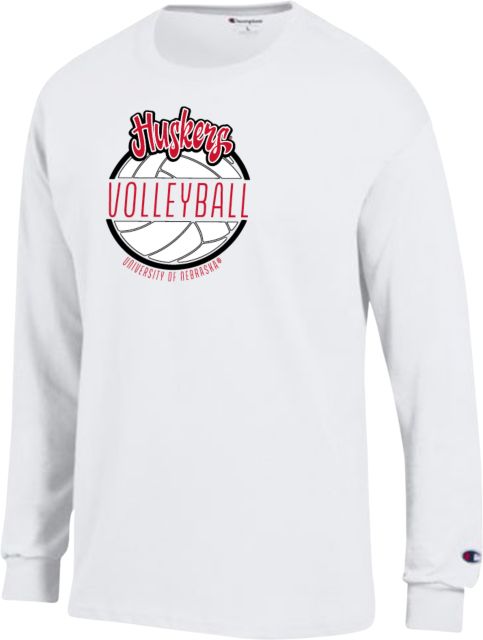 Nebraska Champion Long Sleeve T Shirt Huskers Volleyball ONLINE