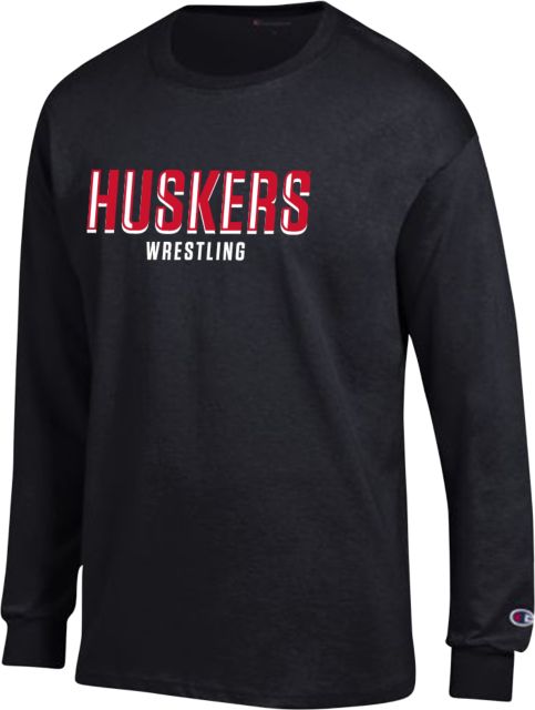 Nebraska Champion Long Sleeve T Shirt Huskers Wrestling - ONLINE ONLY