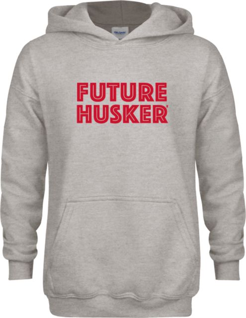 Nebraska Youth Fleece Hood Future Husker Stacked - ONLINE ONLY